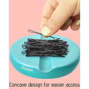 Sizobi Sewing Needles,Sewing Pins,Bobby Pin Holder,Magnetic Pin Cushion,Pin Holder,Magnetic Paper Clip Holder,Magnetic Bobby Pin Holder,with 20 Bobby Pins and Storage Box