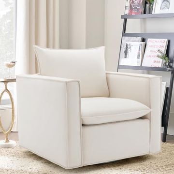 COLAMY Stylish Swivel Accent Chair - Comfort & Elegance