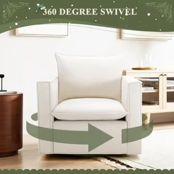 COLAMY Stylish Swivel Accent Chair - Comfort & Elegance