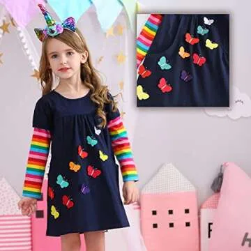 VIKITA Little Girls Dresses – Perfect for Winter Fun