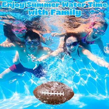 Hiboom Swimming Pool Football, 9 Inch PVC Waterproof Football for Boy Girl, Swimming Pool Diving Toys for Underwater Game Party, Outdoor Footballs Beach Games for Adults and Family