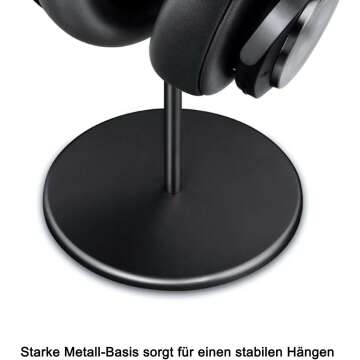 Walnut Wood & Aluminum Headphone Stand for All Sizes