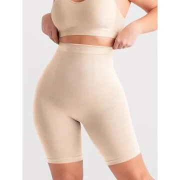 SHAPERMINT Shapewear for women - High-Waisted Shapewear Tummy Control Shorts, Faja body shaper, underwear for women Nude