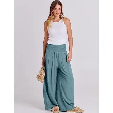 Chic ANRABESS Linen Palazzo Pants for Every Occasion