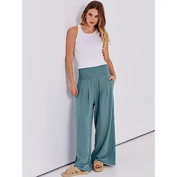 Chic ANRABESS Linen Palazzo Pants for Every Occasion
