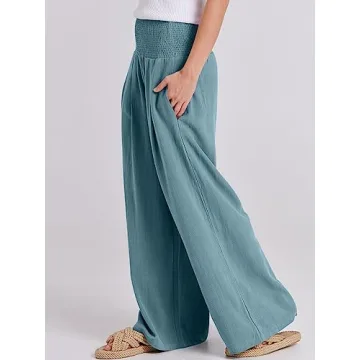 Chic ANRABESS Linen Palazzo Pants for Every Occasion