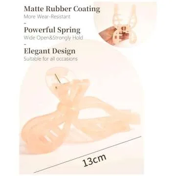 Yanibest Elegant Bow Hair Claw Clips Stylish Large Hair Clips for Thin and Thick Hair | Holiday Gift for Teen Girls | Chic Hair Styling Accessories for Women (Beige/Pink)