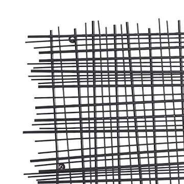 Deco 79 Metal Geometric Home Wall Decor Overlapping Lines Cross Hatch Wall Sculpture, Wall Art 47" x 1" x 25", Black