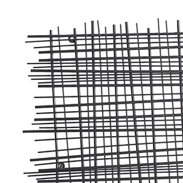 Deco 79 Metal Geometric Home Wall Decor Overlapping Lines Cross Hatch Wall Sculpture, Wall Art 47" x 1" x 25", Black