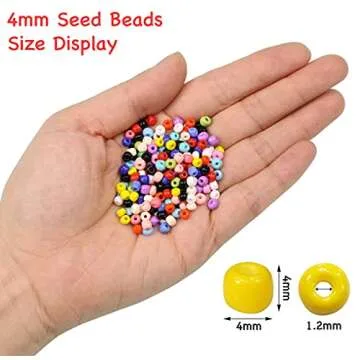 Bala&Fillic 4mm Red Glass Seed Beads for Jewelry Making