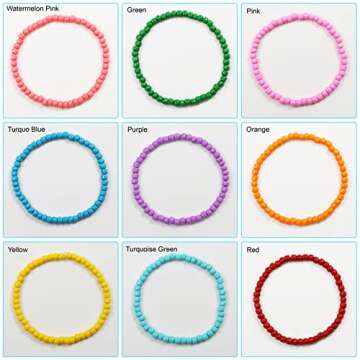 Bala&Fillic 4mm Red Glass Seed Beads for Jewelry Making