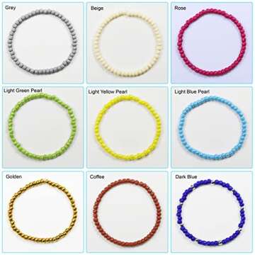 Bala&Fillic 4mm Red Glass Seed Beads for Jewelry Making