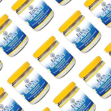 Eden Sea Salt, Hand Harvested French Celtic, Stone Ground (Fine), Trace Minerals, Unrefined, Glass Jar, 14 oz