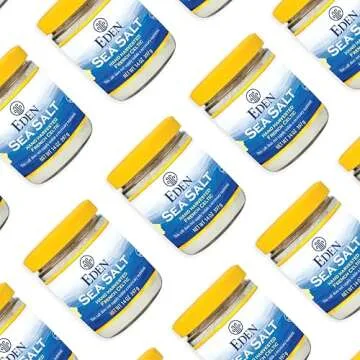 Eden Sea Salt, Hand Harvested French Celtic, Stone Ground (Fine), Trace Minerals, Unrefined, Glass Jar, 14 oz