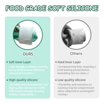 Minstely Silicone Ice Cube Tray for Easy Hollow Ice