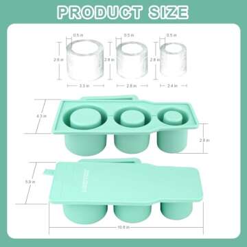 Minstely Silicone Ice Cube Tray for Easy Hollow Ice