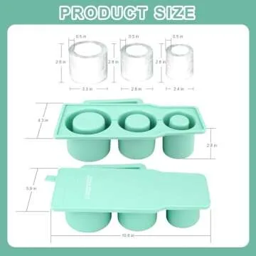 Minstely Silicone Ice Cube Tray for Easy Hollow Ice