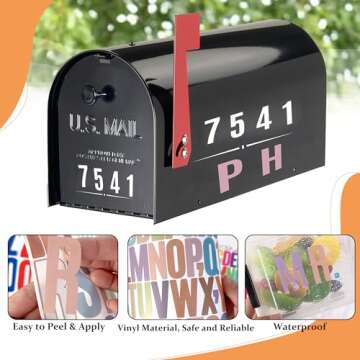 Letter Stickers 30 Sheets 1500 PCS Large Alphabet Sticker 2 Inch Vinyl Self Adhesive Stick on Stickers for Water Bottles Cup Mailbox Number Address Craft Scrapbooking Bulletin Board Decor Multicolor