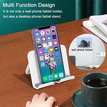 cymtkbr Wall Phone Holder for Shower Bathroom Kitchen