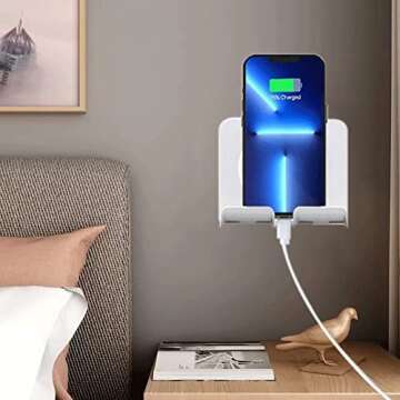 cymtkbr Wall Phone Holder for Shower Bathroom Kitchen