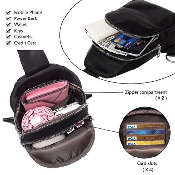 INICAT Nylon Small Crossbody Bag Travel Essential for All