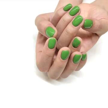 COSMOO Green Nail Polish, 12ml Green Quick Dry Nail Lacquer for Nail Art Varnish, 0.41 fl oz