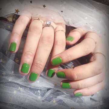 COSMOO Green Nail Polish, 12ml Green Quick Dry Nail Lacquer for Nail Art Varnish, 0.41 fl oz