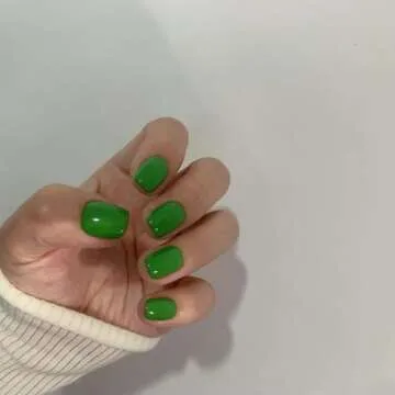 COSMOO Green Nail Polish, 12ml Green Quick Dry Nail Lacquer for Nail Art Varnish, 0.41 fl oz