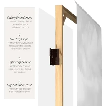 Red Lantern 71-in Tall NYC Room Divider with Vibrant Designs