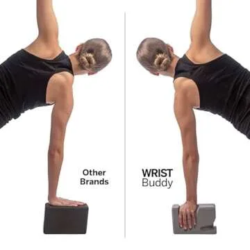 WRIST Buddy® Yoga Blocks 2 Pack | Reduces and Prevents Wrist Pain, Enhances Comfort Stability and Grip Strength on the Blocks | Hand-Shaped Blocks | EVA Foam Accessories Set | Best Gifts for Yoga