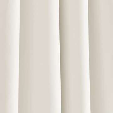 Lush Decor Reyna Ruffle 100% Lined Blackout Window Curtain Panel, Single Panel, 54" W x 84" L, White - Flowy Blackout Curtain - Farmhouse Ruffle Curtains for Bedroom, Living room, or Dining Room