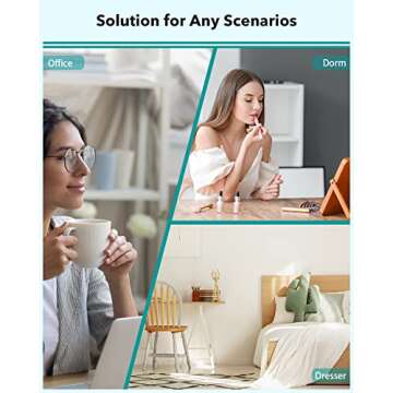 Aidek Mirror Mini Fridge 4-Liter with AC/DC Chargers,3-Mode Led Adjustable Personal Refrigerator,Perfect for Skin Care and Baby Feeding Items,Portable Fridge Perfect for Bedroom or Outdoor（White