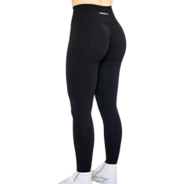 AUROLA Workout Leggings for Women Seamless Scrunch Tights Tummy Control Gym Fitness Girl Sport Activ...