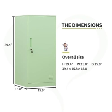 Stylish DAYTOYS 1 Door Metal Locker for Kids Storage