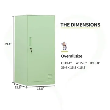 Stylish DAYTOYS 1 Door Metal Locker for Kids Storage