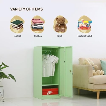 Stylish DAYTOYS 1 Door Metal Locker for Kids Storage