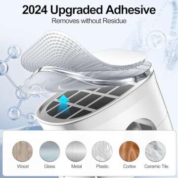 MOZOTER 8 Pack,Magnetic Cable Clips & Silicon Cable Ties,Cord Holder[Cable Smooth Adjustable Desk Organizer],Under Desk Cable Management,Adhesive Home Office Wire Holder Keeper Wire Sets-White