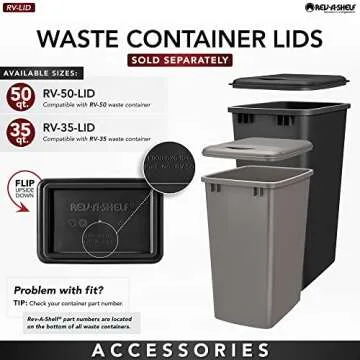 Rev-A-Shelf 50-Quart Pull Out Trash Can for Kitchen Quality