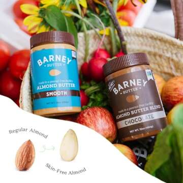 Barney Butter Almond Butter, Smooth, 16 Ounce Jar, Skin-Free Almonds, No Stir, Non-GMO, Gluten Free,...