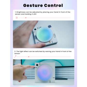 Cololight LED Lights, Wall Lights for Room Decor, Multi-Color Music Sync Ambient Lights for Bedroom, Night Lights, Gaming Lights Compatible with Alexa, Google Assistant (White)