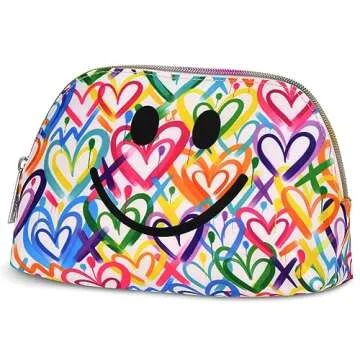 iscream Corey Paige Cosmetic Bag - Graffiti Hearts Style