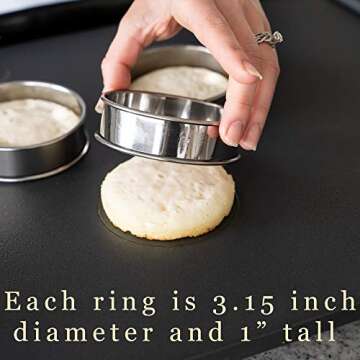 Oleex English Muffin Ring Set - 6 Premium Rings Included