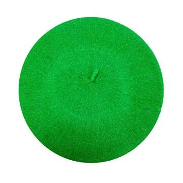 Classic Wool Beret Hat in Kelly Green - Stylish & Lightweight