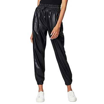 Stylish and Ethical: [BLANKNYC] Women's Vegan Leather Jogger - Perfect for Your Wardrobe!