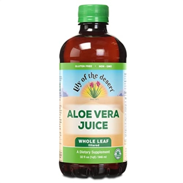 Lily of the Desert Aloe Vera Juice - Whole Leaf Filtered Aloe Vera Drink, Non-GMO Aloe Juice with Na...