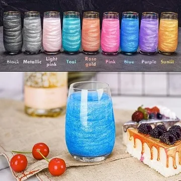 Edible Glimmer Powder - Blue Metallic Food Glitter 5g