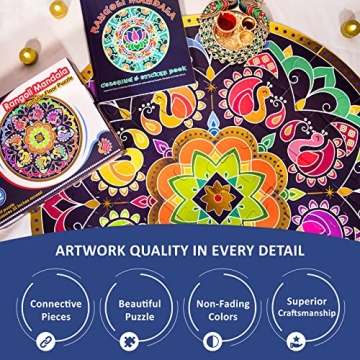 Kulture Khazana Rangoli Mandala Puzzle - 48 Piece Art Puzzle