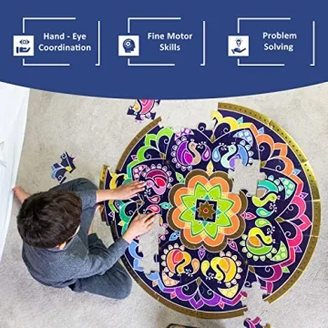 Kulture Khazana Rangoli Mandala Puzzle - 48 Piece Art Puzzle