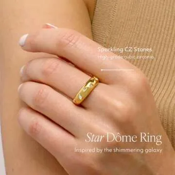 BENIQUE Chunky Gold Dome Ring - Elegant, Durable & Stylish
