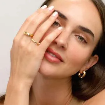 BENIQUE Chunky Gold Dome Ring - Elegant, Durable & Stylish